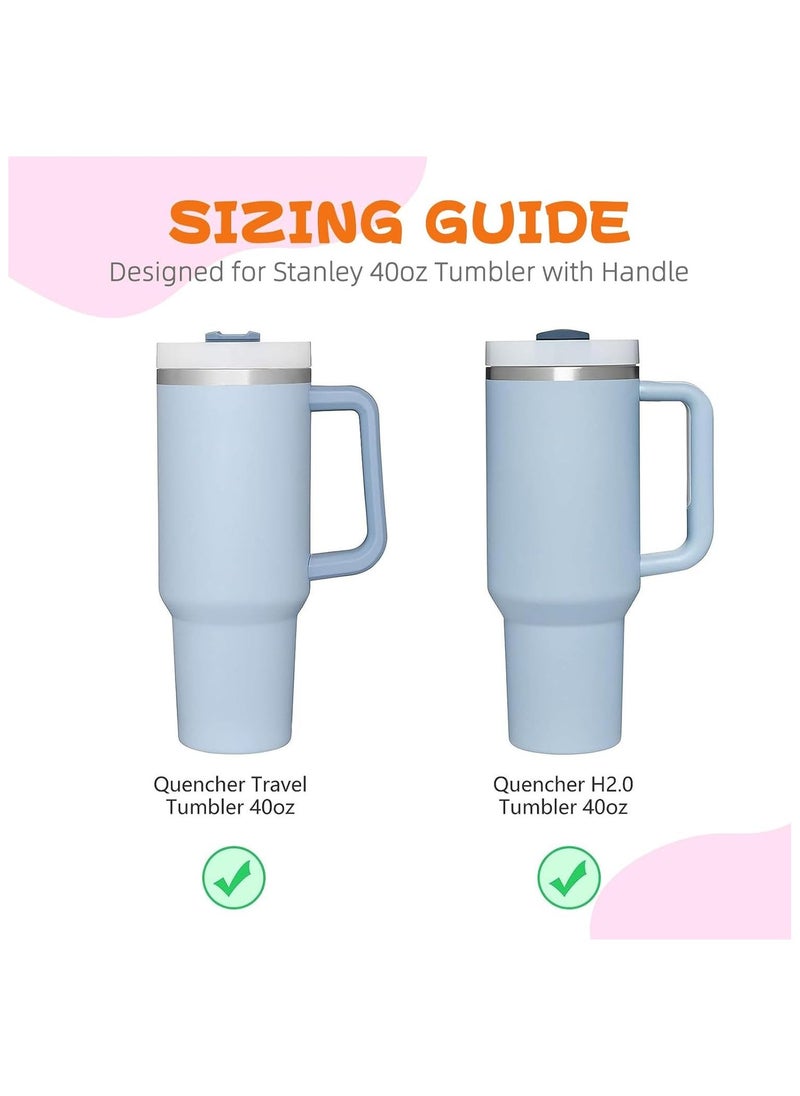 Hihonor Snack Bowl for Stanley 40 oz Tumbler with Handle Tumbler Snack Tray Compatible with Stanley Cup 40 oz with Handle Reusable Snack Ring for Stanley Cup Accessories Barbie Pink  - Image 5