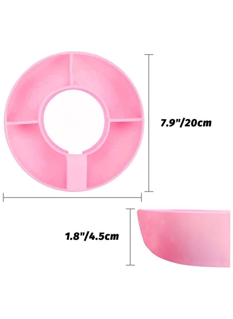 Hihonor Snack Bowl for Stanley 40 oz Tumbler with Handle Tumbler Snack Tray Compatible with Stanley Cup 40 oz with Handle Reusable Snack Ring for Stanley Cup Accessories Barbie Pink  - Image 2