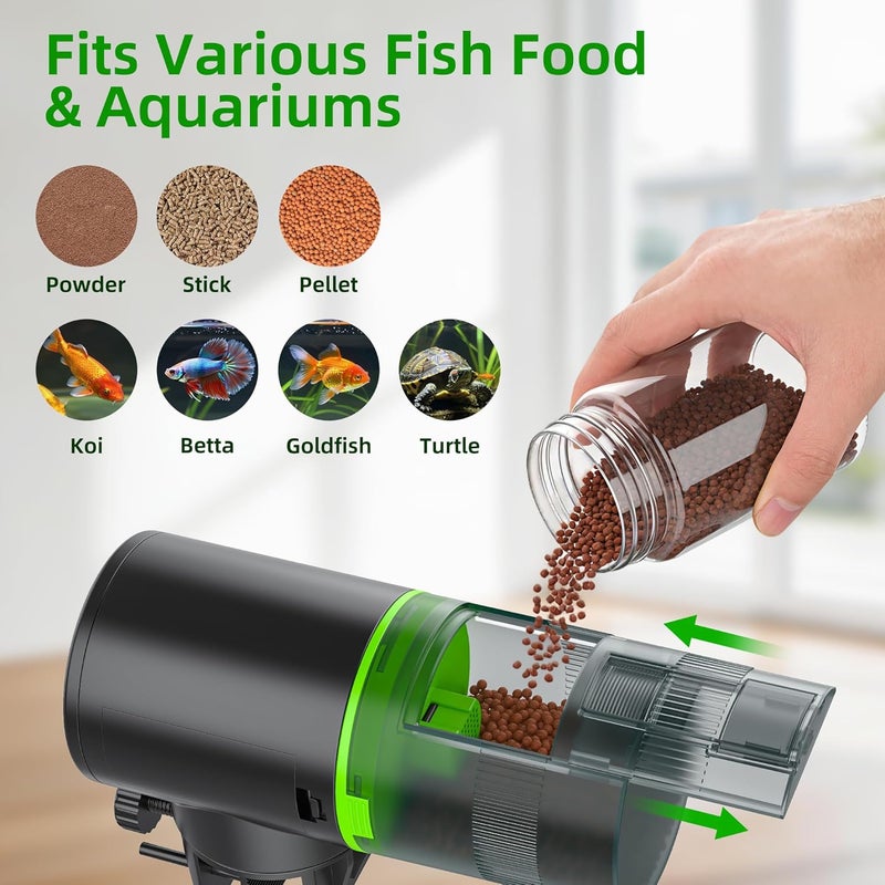 FREESEA Aquarium Automatic Fish Feeder: Vacation Timer Feeder for Fish Tank Electric Adjustable Auto Fish Food Dispenser 0.05 Gal & Two Fixed Methods - Image 4