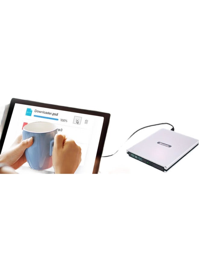 Newmine Drw-801 External Blu-Ray Usb3.0 Optical Drive, High-Speed External Portable Dvd Burner, Supports 3D Blu-Ray Player, Blu-Ray Dvd Player, Compatible With Computers - Image 1