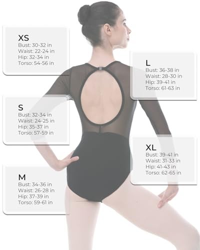 Dance Favourite ¾ Mesh Sleeve Deep V with Open Back O Shape Gymnastics Girls and Women Leotards 01D0205 (M) - Image 5