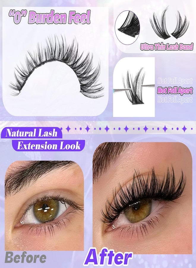 Alice Lash Clusters Wispy Eyelash Extensions 168pcs Volume Individual Lashes 10-18mm Waterproof Natural DIY Lash Extensions Cluster Eyelash Extensions by ALICE - Image 4