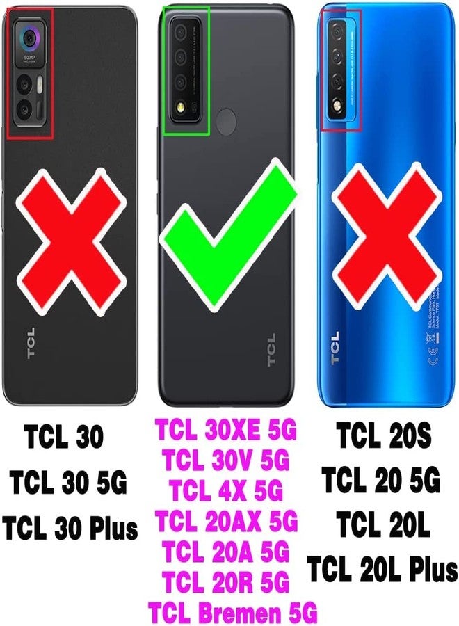 أسو ويش جراب هاتف Asuwish لهواتف TCL 30XE/30V/4X/20AX/20A/20R/Bremen 5G، غطاء محفظة وواقي شاشة، سحاب، حامل بطاقات ائتمان، مسند، قابل للطي، TLC T601DL 30 XE XE5G V 20 AX RA 6.67 G5 للنساء، ذهبي وردي - Image 2