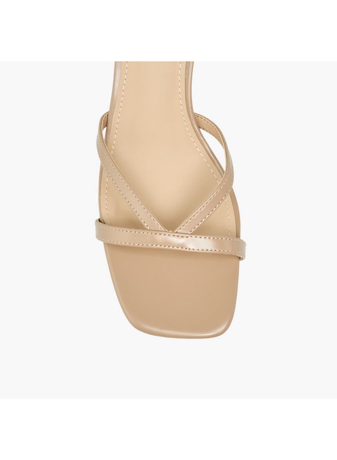 Flora Bella By Shoexpress Women Ankle Strap Sandals with Block Heels and Buckle Closure  - Image 4