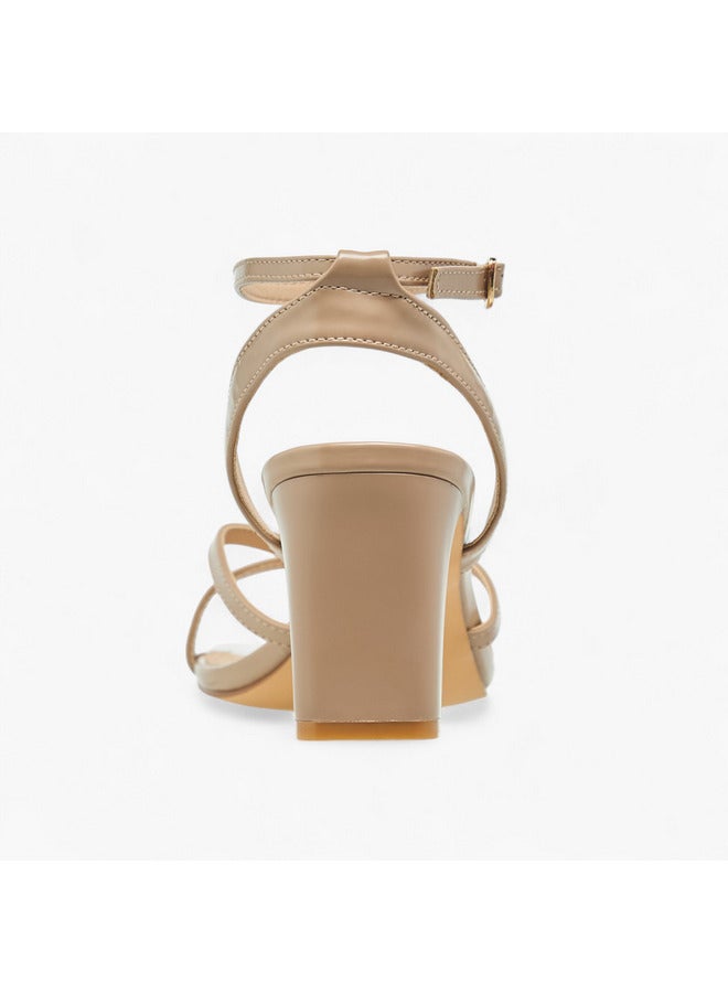 Flora Bella By Shoexpress Women Ankle Strap Sandals with Block Heels and Buckle Closure  - Image 5