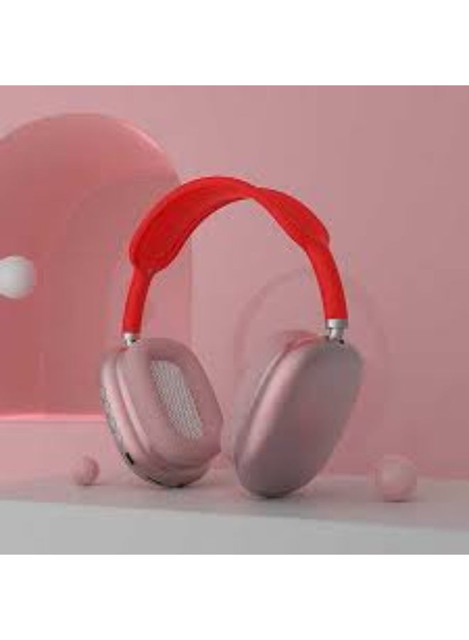 P9 Bluetooth Wireless Headset Over-Ear Headphone With Mic Red