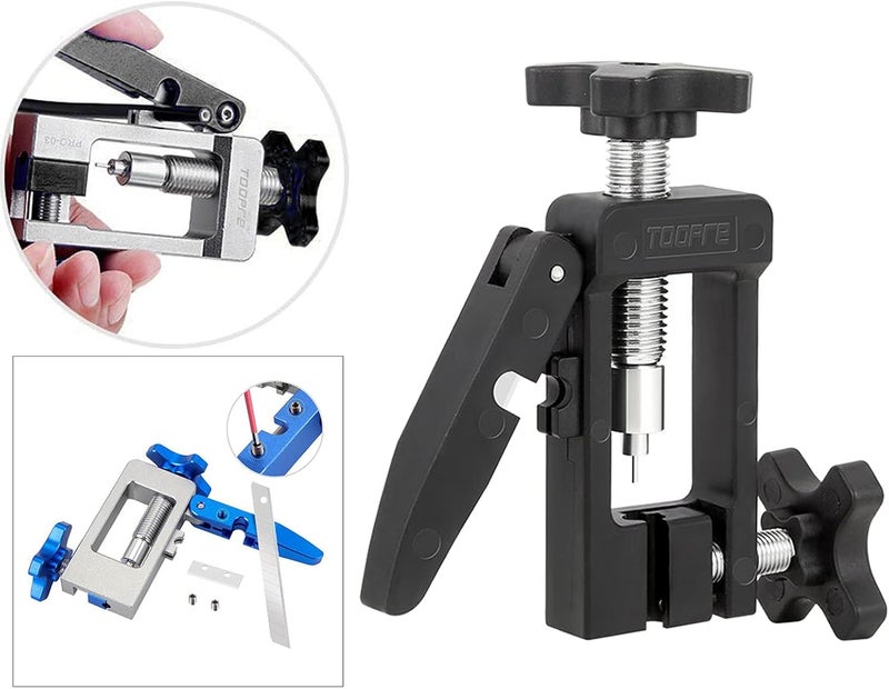 klarako Durable MTB BIke Needle Driver Insertion Tool, Bicycle Hydraulic Hose Fitting Insert Tool Aluminum Alloy Structure with Hydraulic Hose Cutter - Image 4