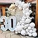 Pinbra Double Stuffed White Balloon Garland Pastel White Balloons Different Sizes 18125 Inch Matte Latex Arch for Birthday Baby Shower Bridal Shower Wedding Easter Party Decorations - Image 3