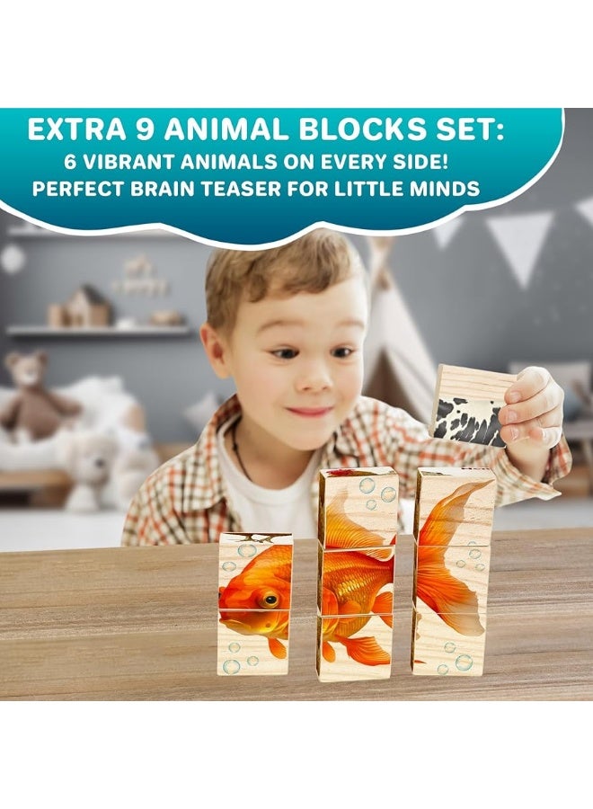 QUOKKA Montessori Wooden Blocks for Toddlers 13 35 Realistic ABC Learning Baby Blocks for Kids 35 Year Olds Stacking Alphabet Wood Toys for 24 yo Learn Letters Numbers - Image 4