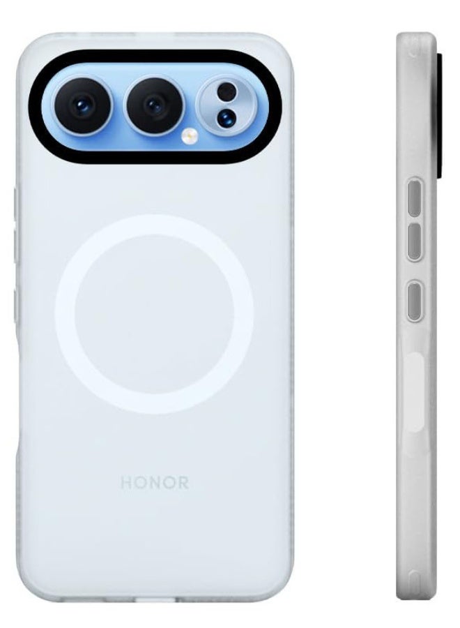 general Magnetic Case for Honor 500 Pro 5G 2025, Soft TPU Frame Shockproof Protective Cover, Matte Naked-feel Shell Supports Wireless Charging, Anti-fingerprint - Image 1