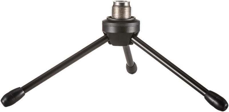 LYRCRO Desktop Desk Foldabe Tripod Microphone Stand with Non-slip Feet,Durable Iron Construction,Ideal for Podcasts, Online Chat, Conferences, Lectures,meetings with dynamic microphone - Image 1