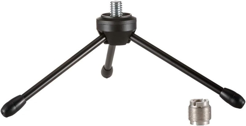 LYRCRO Desktop Desk Foldabe Tripod Microphone Stand with Non-slip Feet,Durable Iron Construction,Ideal for Podcasts, Online Chat, Conferences, Lectures,meetings with dynamic microphone - Image 2