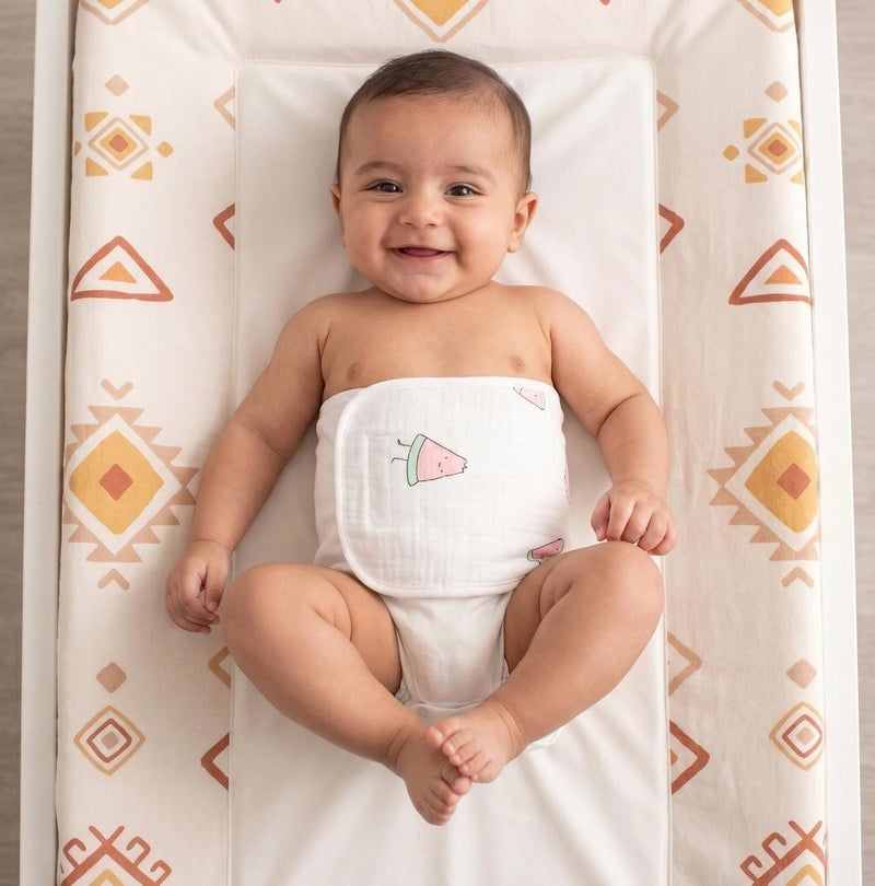 Y&D Baby 4-Layer Abdominal Warmer Thin Summer Belly Band for Infants Newborns Baby Protects Abdomen & Prevents Chills - Image 1