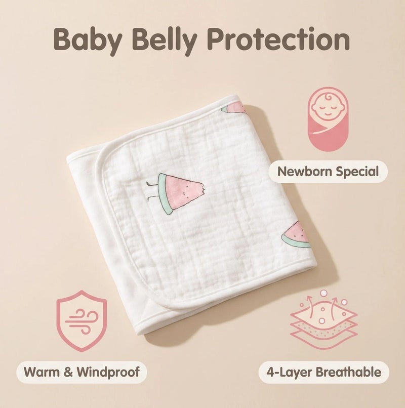 Y&D Baby 4-Layer Abdominal Warmer Thin Summer Belly Band for Infants Newborns Baby Protects Abdomen & Prevents Chills - Image 2