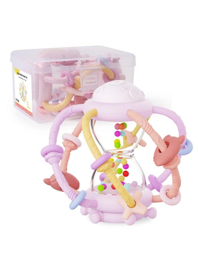 Socub Baby Montessori Sensory Toys for 0-6 6-12 Months, Food Grade Teething Toys for Babies 3-6 6-12 12-18 Months, Newborn Infant Learning Developmental Rattle Toy for 6-12 Months Boys Girls(Pink) - Image 1