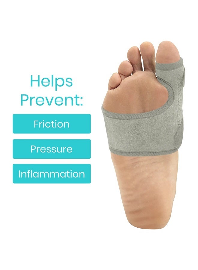 VIVE مصحح بونيون للنساء والرجال (زوج) - دعامة إصبع القدم الكبير مع جبيرة - وسادة هالوكس فالغوس مع حزام قابل للتعديل، تخفيف آلام المفاصل، علاج المحاذاة، فاصل إصبع القدم المطرقة - أورثوبيد - Image 2