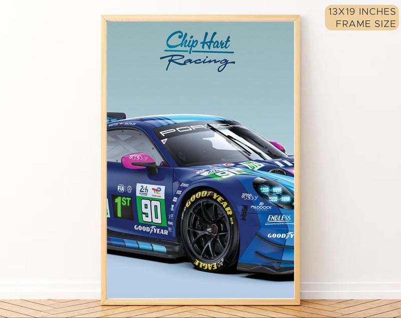 Gamya Big Porsche Cars Framed Posters For Wall Decoration, Bedroom, Living Room, Gift Item For Boys | Set of 3 (13x19 Inches) (F1 Movie (Chip Hart Racing)) - Image 3