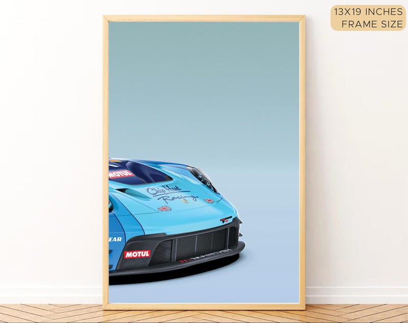 Gamya Big Porsche Cars Framed Posters For Wall Decoration, Bedroom, Living Room, Gift Item For Boys | Set of 3 (13x19 Inches) (F1 Movie (Chip Hart Racing)) - Image 4