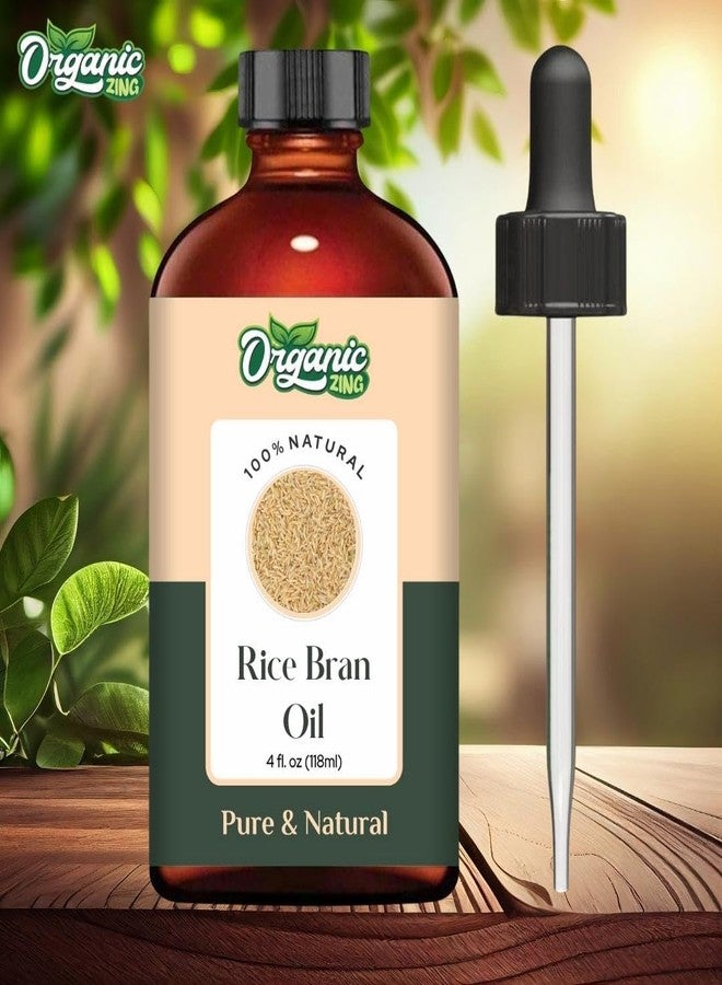 Organic Zing Rice Bran (Oryza Sativa L.) Oil | Pure & Natural Carrier Oil for Massage, Skincare & Haircare - 118ml/3.99fl oz - Image 3