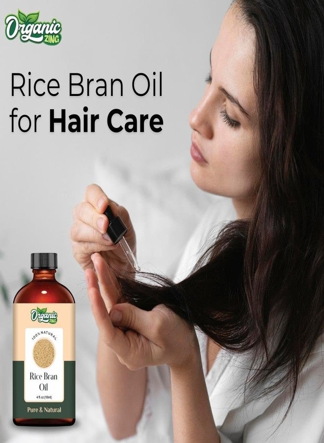 Organic Zing Rice Bran (Oryza Sativa L.) Oil | Pure & Natural Carrier Oil for Massage, Skincare & Haircare - 118ml/3.99fl oz - Image 5