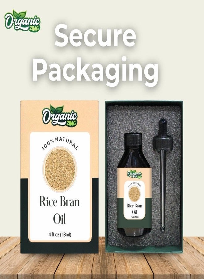 Organic Zing Rice Bran (Oryza Sativa L.) Oil | Pure & Natural Carrier Oil for Massage, Skincare & Haircare - 118ml/3.99fl oz - Image 4