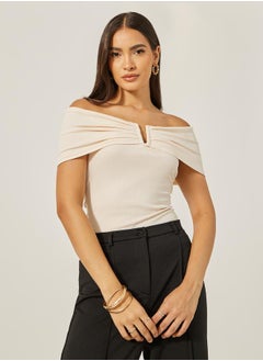 Off Shoulder Rib Fitted Top - pzsku/Z1A24C39626F146C9D6B2Z/45/_/1739731978/8a8b9769-dcff-4075-b393-005e12c44763