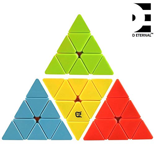 D ETERNAL Combo Of 2X2 And Pyraminx Pyramid Triangle High Speed Stickerless Magic Puzzle Cube For 14 Years And Up, Kids and Professionals - Image 5