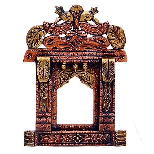 Medieval Arts Handcrafted Wooden Jharokha Traditional Wall Hanging For Wall Decor, Home Decor, Room Decor (Multicolored, Medium), 40.64 Cm - Image 2