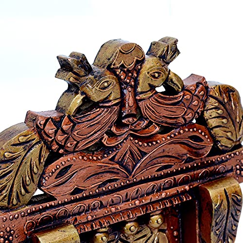 Medieval Arts Handcrafted Wooden Jharokha Traditional Wall Hanging For Wall Decor, Home Decor, Room Decor (Multicolored, Medium), 40.64 Cm - Image 5