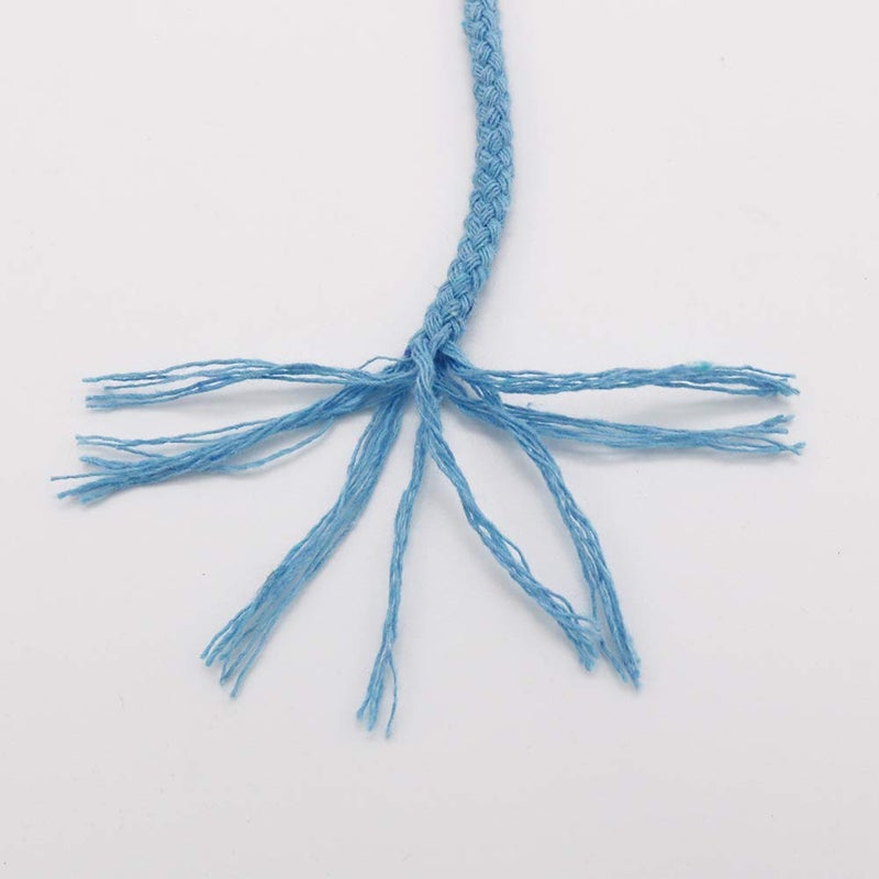 Tenn Well Braided Cotton Cord, 165 Feet 5mm Wide Macrame Cotton Rope for Plant Hangers Wall Hangings Dream Catchers DIY Crafts (Blue) - Image 3