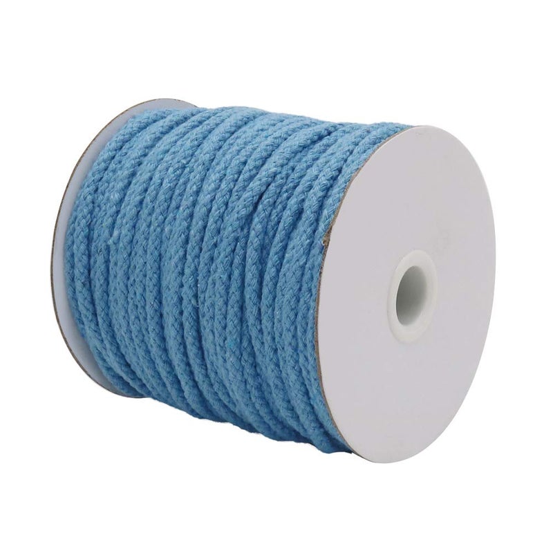 Tenn Well Braided Cotton Cord, 165 Feet 5mm Wide Macrame Cotton Rope for Plant Hangers Wall Hangings Dream Catchers DIY Crafts (Blue) - Image 2