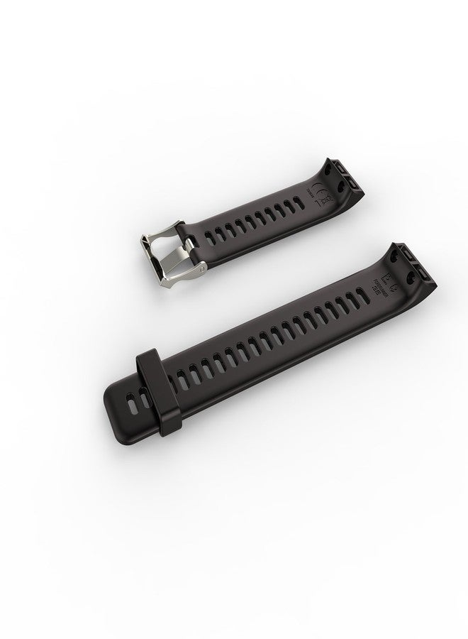 INF سوار سيليكون INF متوافق مع سوار معصم Garmin Quickfit Forerunner 30/35/Approach S10 Sport، أسود اللون - Image 2