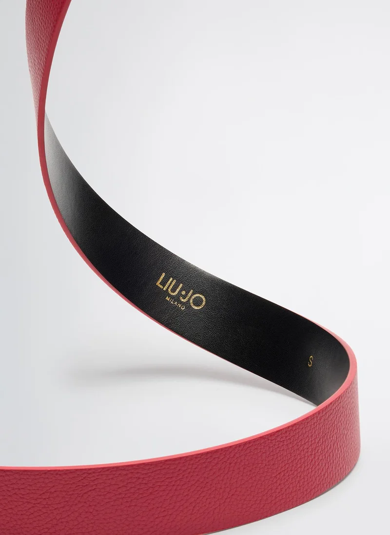 ليو جو Red belt with logo