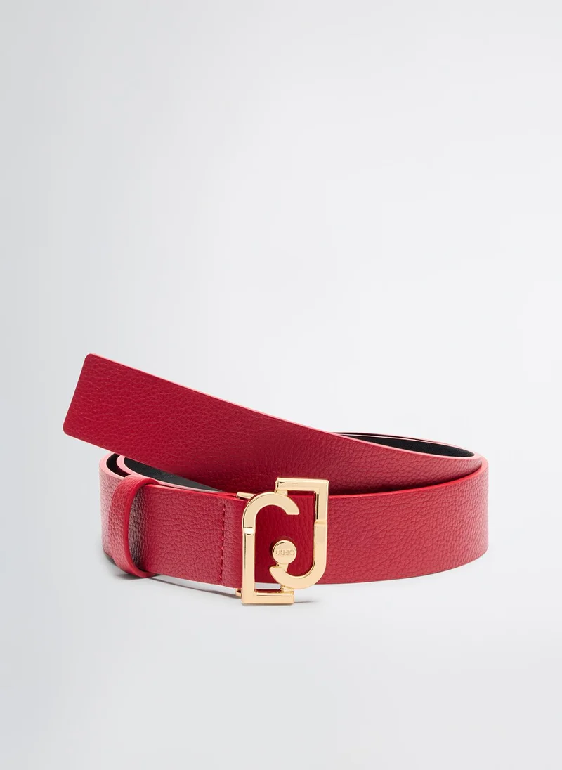 ليو جو Red belt with logo