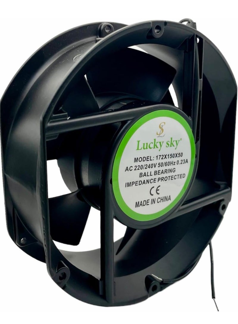 Lucky Sky 172×150×50mm Heavy Duty Industrial AC Cooling Fan – 220V Exhaust Ventilation Fan for Machinery, Electrical Cabinets & Cooling Projects - Image 3