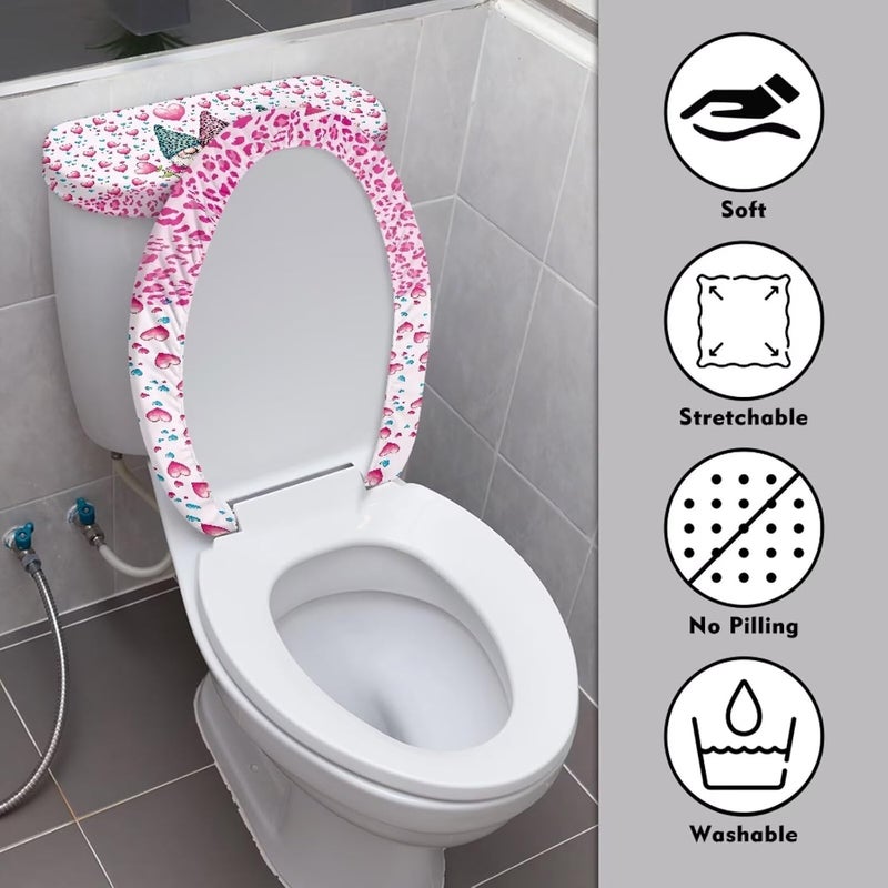 Vanideaoty Store Love Hearts Toilet Tank Lid Cover Decoration for Adults Gnome 2 Pieces Fits Most Toilet Tanks and Lids Valentines Day Decorations - Image 5