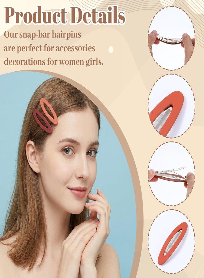 DOPENSPI 6PCS Large Snap Hair Clips for Women, Oval Snap Hair Clips Matte SnapBarrettes Non-Slip Decorative HairPins HairAccessories for Women All Types - Image 4