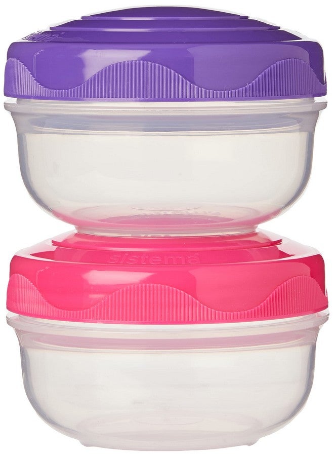 سيستيما حاويات تخزين الطعام سيستيما تو جو بورتيون بود، أوعية وجبات خفيفة صغيرة، خالية من مادة BPA، ألوان متنوعة، 2 × 210 مل - Image 3