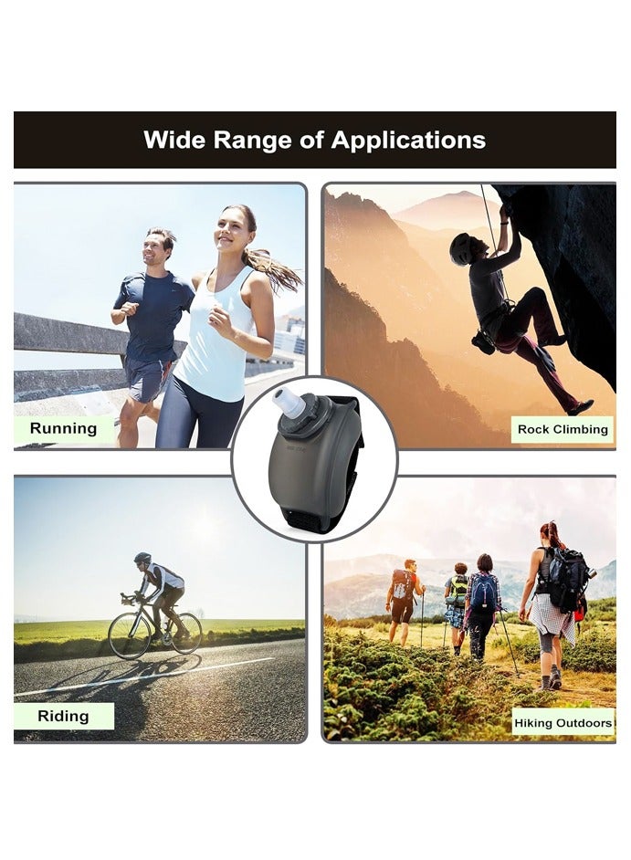 زجاجة مياه رياضية مع حزام يد قابل للتعديل، 200 مل من السيليكون الناعم للترطيب الصباحي والركض والتسلق والتمرين بدون استخدام اليدين - Image 5