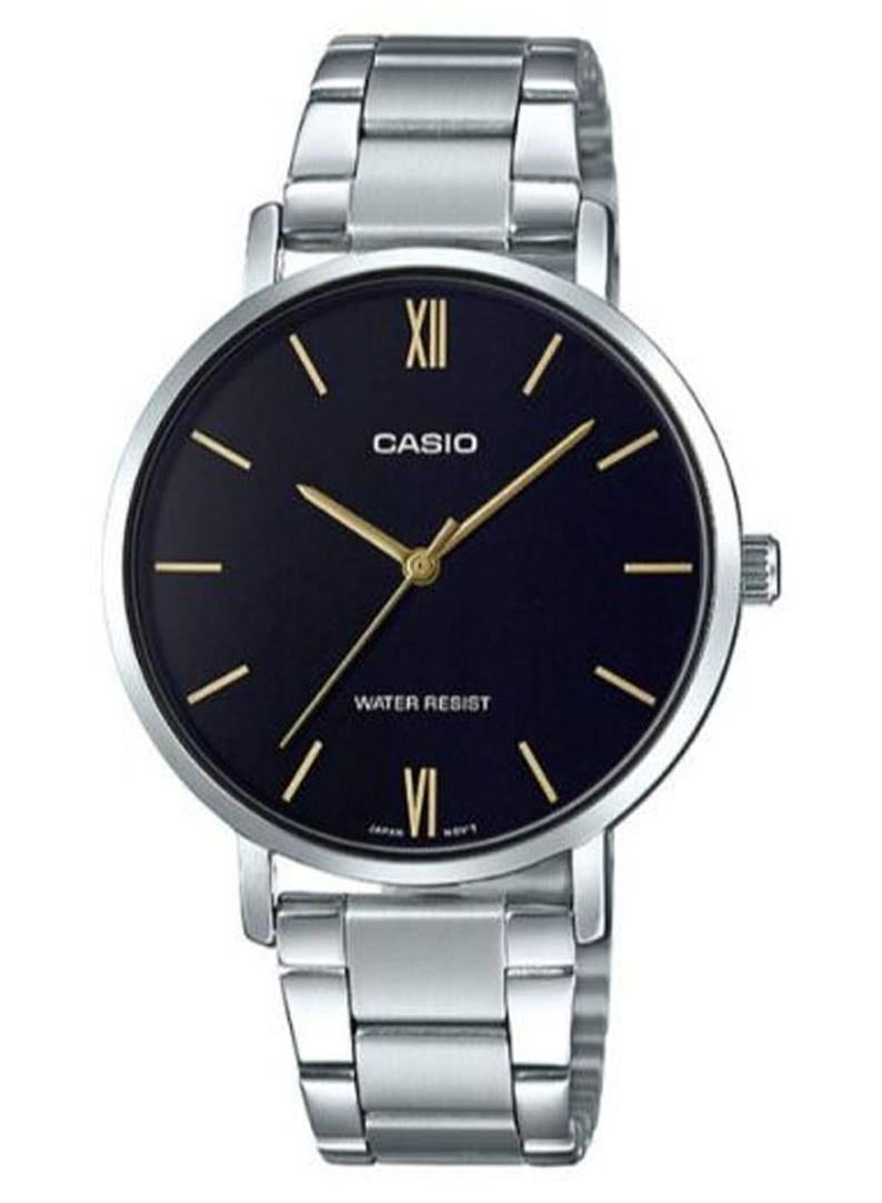 CASIO Women Water Resistant Analog Watch Ltp-VT01D-1BUDF - 34 mm - Silver - Image 1