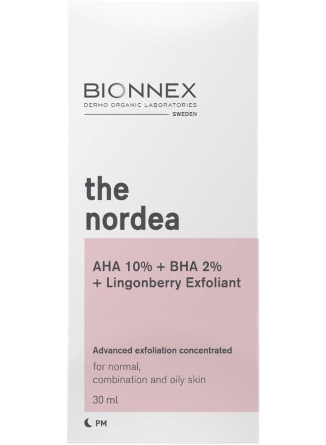 BIONEX بيونكس سيروم نورديّا المقشر مع AHA 10%، BHA 2% وتوت لينغون – للتحكم في حب الشباب، تنقية المسام وتفتيح البشرة - Image 2