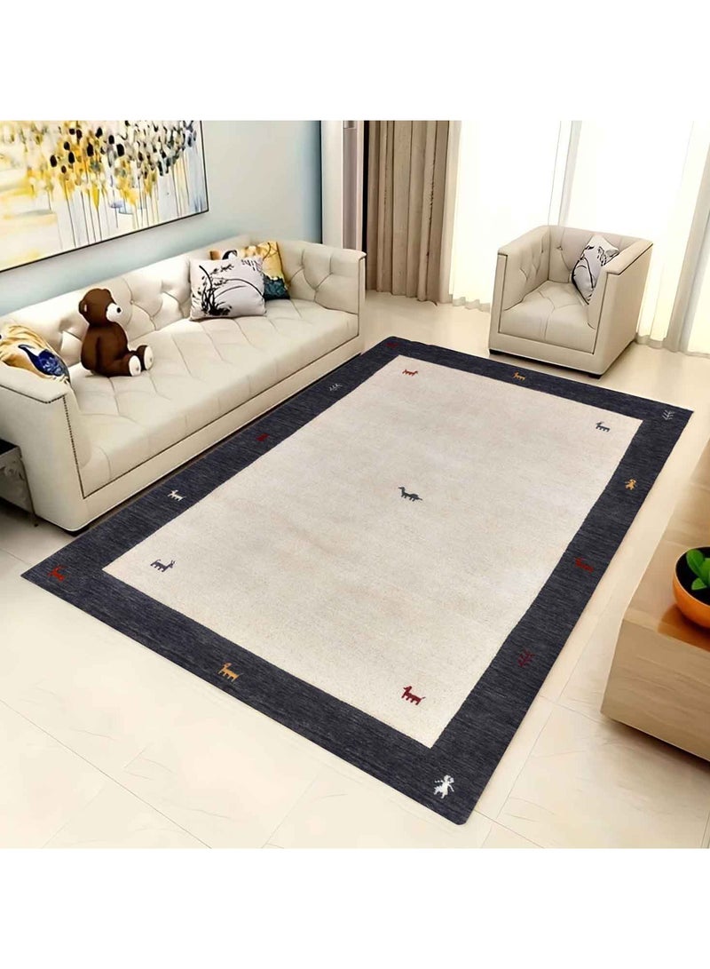 CASANOVA WOOL RUG - 200X300 CM-CHARCOAL - Image 1