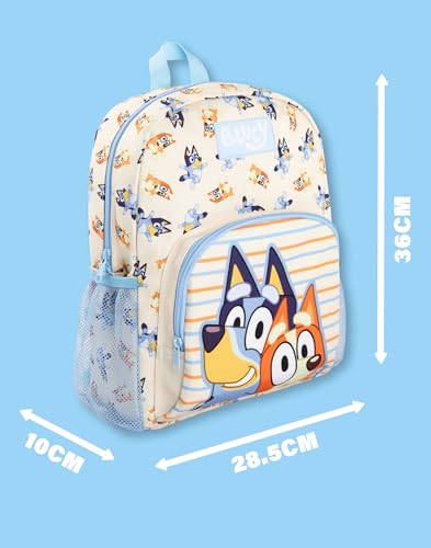 Bluey Kids Backpack Bingo Character in Beige | Childrens Mini Bag with Adjustable Straps and Mesh Pocket - Image 4