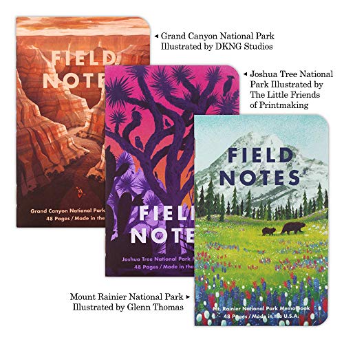Field Notes: National Parks Series (Series B - Grand Canyon, Joshua Tree, Mount Rainier) - Graph Paper Memo Book 3-Pack - 3.5 x 5.5 Inch - Image 5