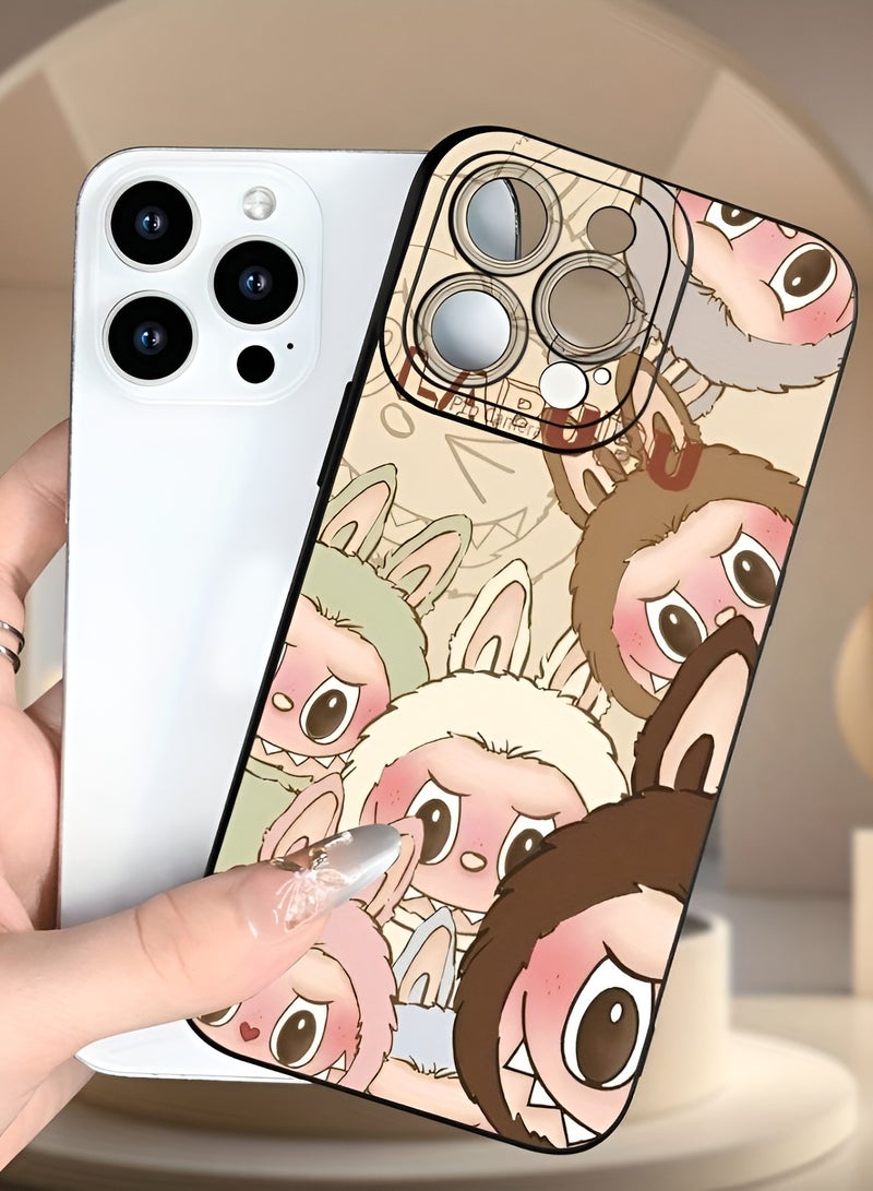 سوق الديكور جراب iPhone 16 بتصميم كرتوني لطيف من Labubu - غطاء خلفي ناعم مقاوم للصدمات من مادة TPU - جراب واقٍ خفيف الوزن ومضاد للخدش لهاتف Apple iPhone 16 - غطاء هاتف أنيق ومتين للبنات والأولاد - إصدار Labubu Collectors - كمية محدودة - Image 2