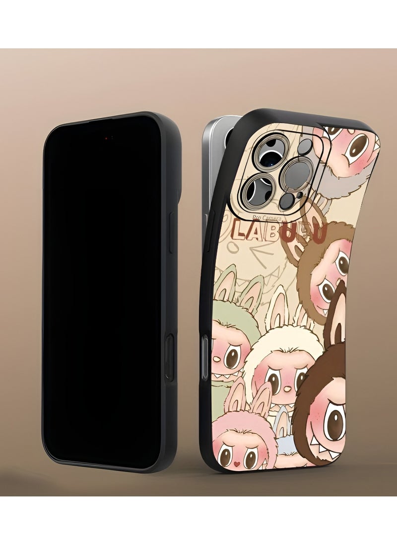 سوق الديكور جراب iPhone 16 بتصميم كرتوني لطيف من Labubu - غطاء خلفي ناعم مقاوم للصدمات من مادة TPU - جراب واقٍ خفيف الوزن ومضاد للخدش لهاتف Apple iPhone 16 - غطاء هاتف أنيق ومتين للبنات والأولاد - إصدار Labubu Collectors - كمية محدودة - Image 4