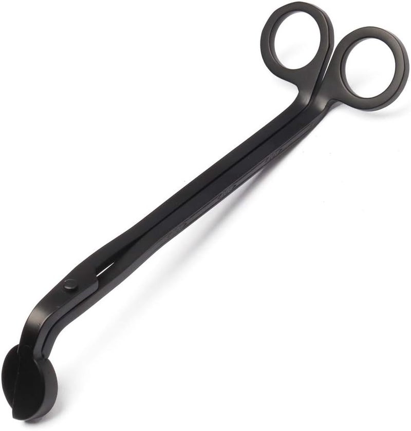 SUMAJU 2 in 1 Candle Accessory Set - Wick Trimmer & Dipper, Stainless Steel Cutter Scissor for Candle Lovers (Black) - Image 2
