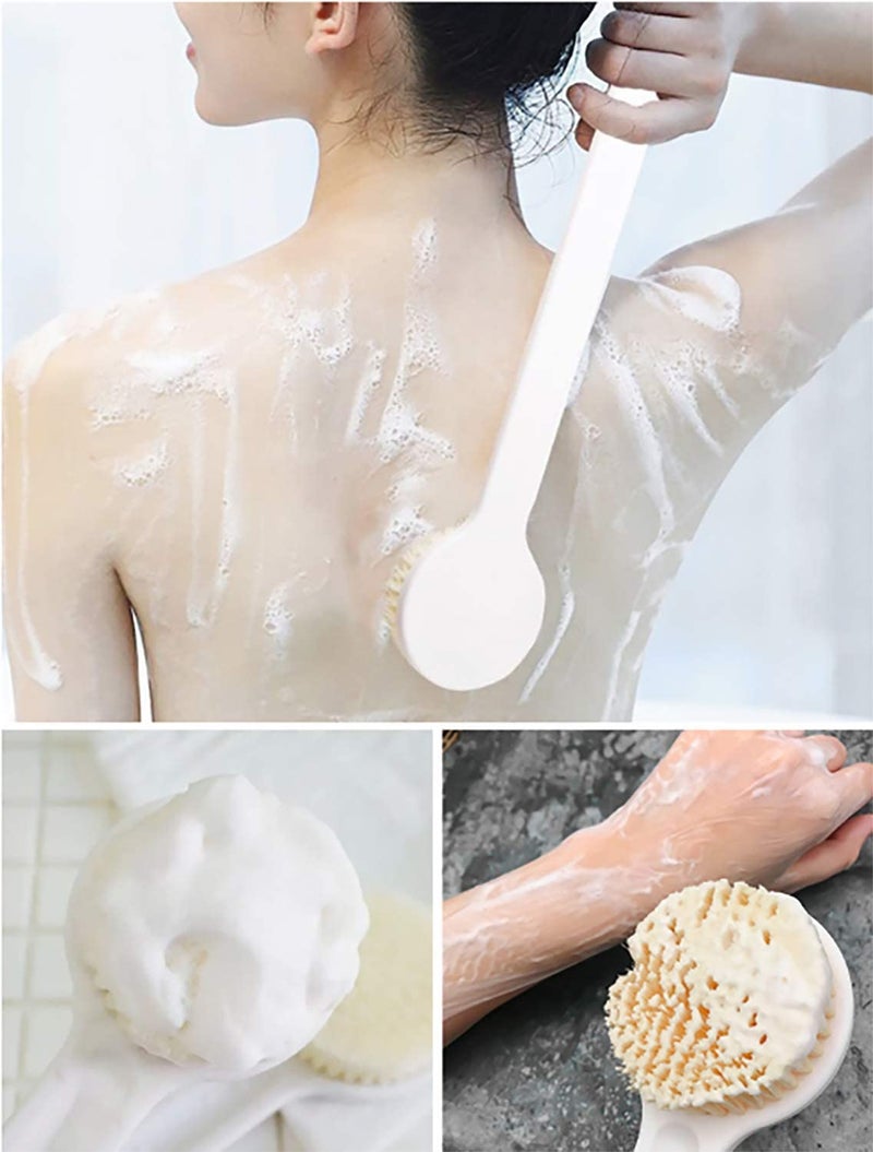 Bath Brush Back Scrubber for Bathing loofah body brush for bathing With Soft Comfortable Bristles Long Handle back brush for bathing bath brush for women body scrubber for bathing men. - Image 1
