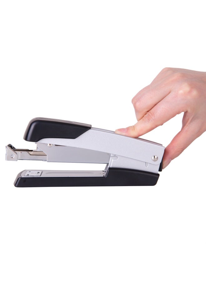 Deli E0416 Half Strip Stapler, 50-Sheet Capacity, 24/6, 26/6, 24/8 & 26/8, Silver - Image 2