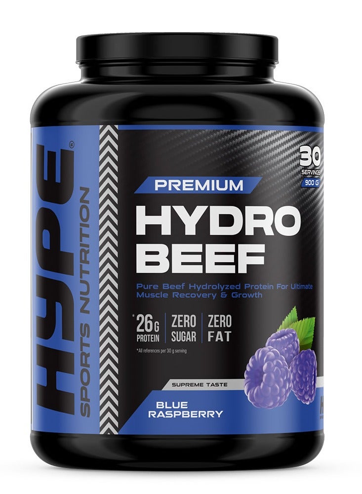 هايب - هايدرو بيف بروتين بريميوم غني بالأحماض الأمينية الأساسية خالٍ من اللاكتوز توت أزرق 900 جم - Image 1